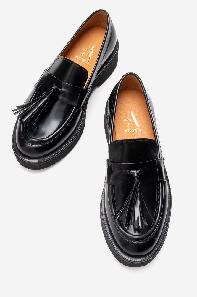 kadin-deri-puskullu-ayakkabi-SIYAH ACMA-PNC1477-0103575_0